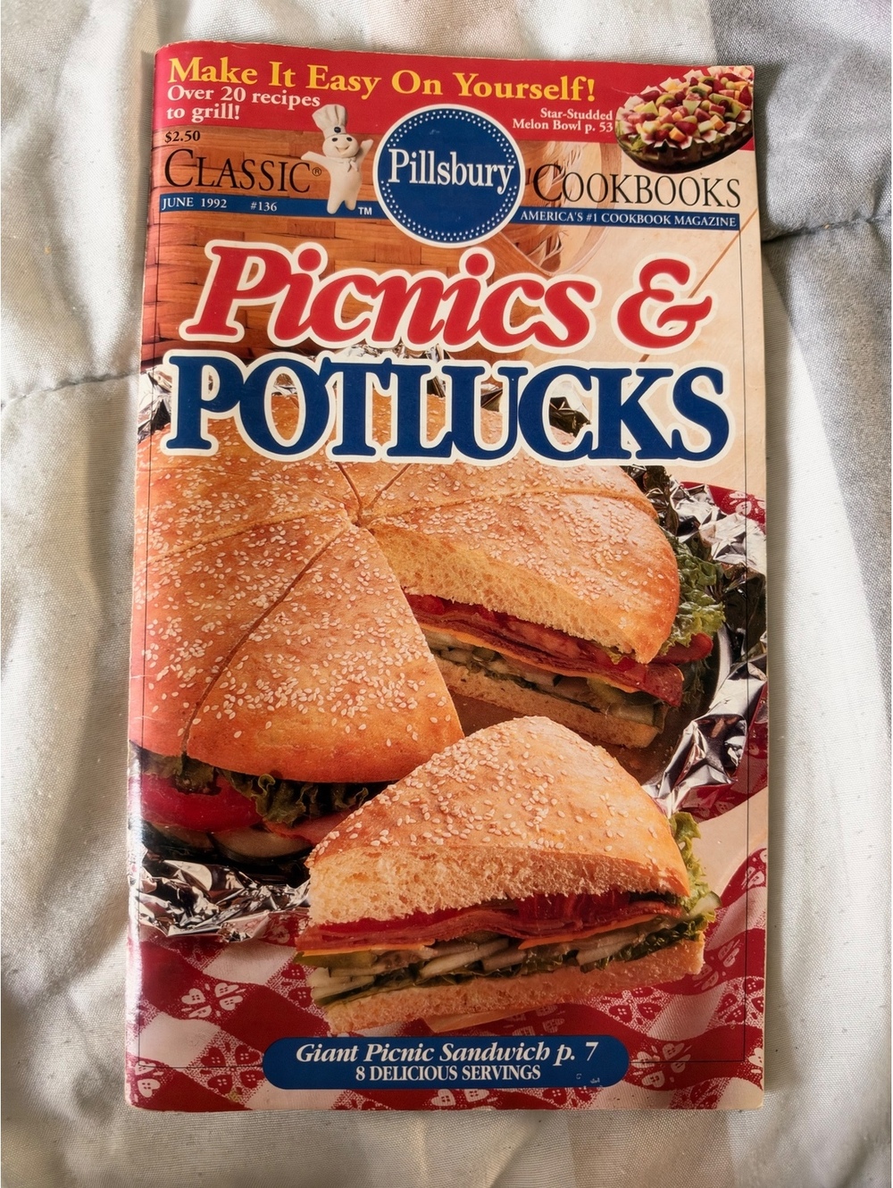Classic Pillsbury Cookbooks Picnics & Potlucks Cookbook June 1992 Issue